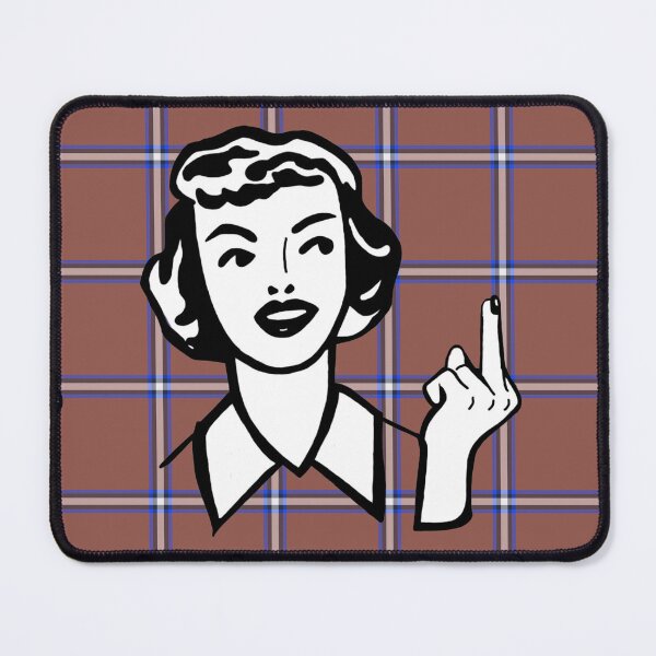 Item preview, funny cute retro woman giving middle finger designed and sold by miss madison creates.
