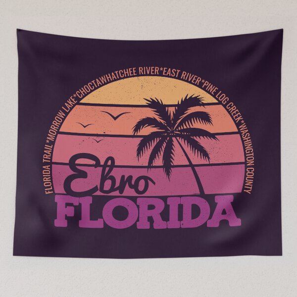 Item preview, Ebro Florida Retro Sunset Local Pride Logo designed and sold by CRHPOD20.