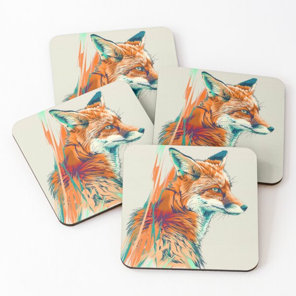 Item preview,  Abstract Fox Art - Vibrant Colorful Fox Illustration - Animal Wall Art Print designed and sold by Outre Clementine.