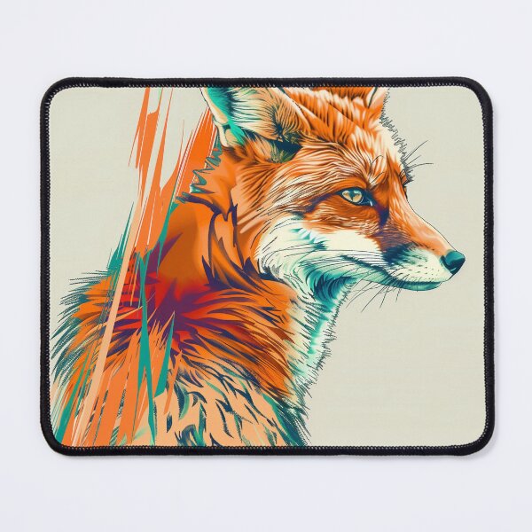 Item preview,  Abstract Fox Art - Vibrant Colorful Fox Illustration - Animal Wall Art Print designed and sold by Outre Clementine.