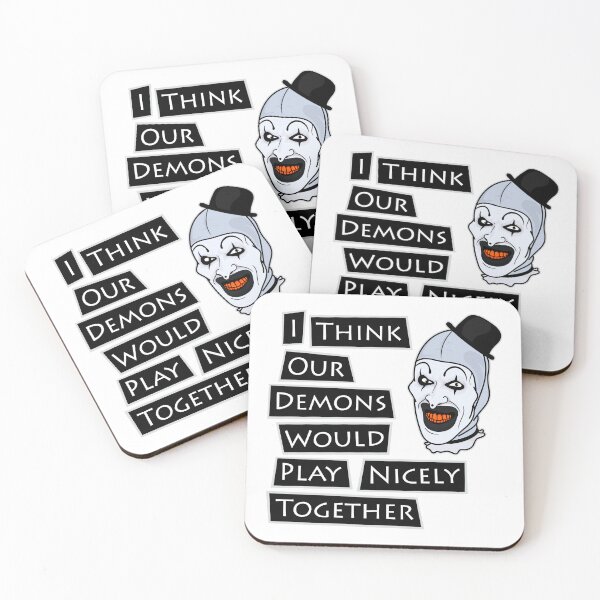 Item preview, Terrifier the clown "I think our demons would play nicely together" designed and sold by DibujandoPorfa.