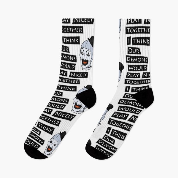 Item preview, Terrifier the clown "I think our demons would play nicely together" designed and sold by DibujandoPorfa.