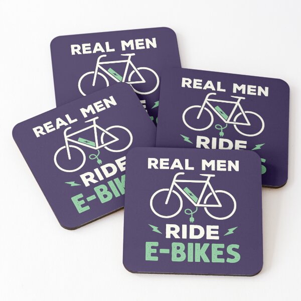 Item preview, Real Men Ride E-Bikes Funny Electric Bike designed and sold by jaygo.
