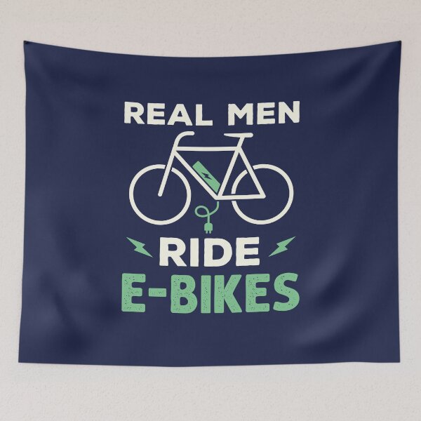 Item preview, Real Men Ride E-Bikes Funny Electric Bike designed and sold by jaygo.