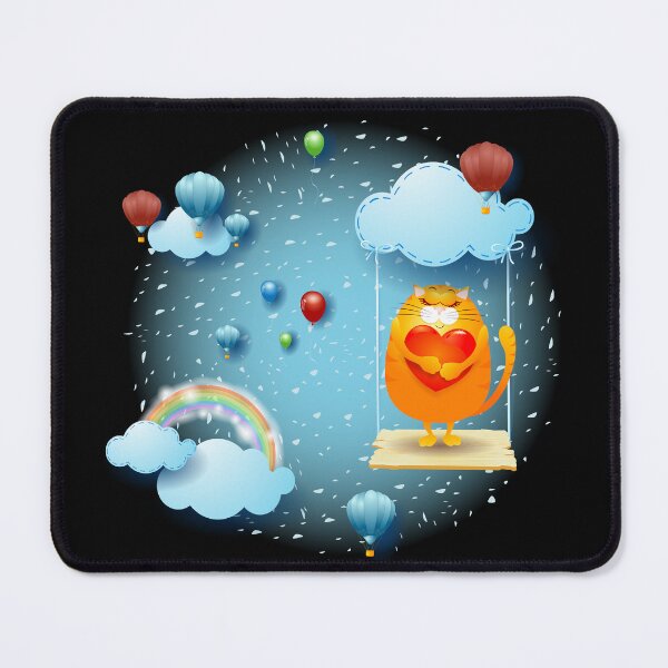 Item preview, Cat in love over the swing designed and sold by LuisaVenturoli.