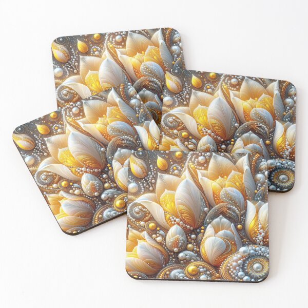 Item preview, Yellow Tulips Pearls Swirl designed and sold by purplesensation.