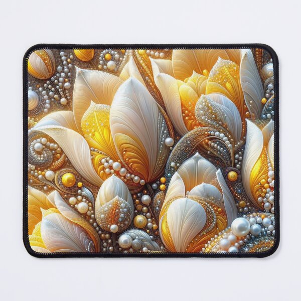 Item preview, Yellow Tulips Pearls Swirl designed and sold by purplesensation.