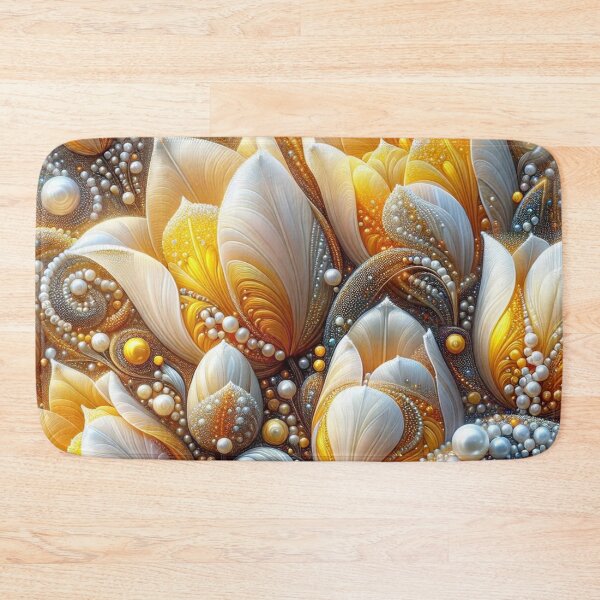 Item preview, Yellow Tulips Pearls Swirl designed and sold by purplesensation.