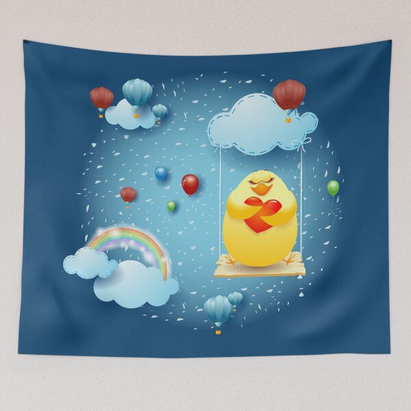 Item preview, Chick in love over a swing designed and sold by LuisaVenturoli.