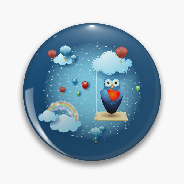 Item preview, Owl in love over a swing designed and sold by LuisaVenturoli.