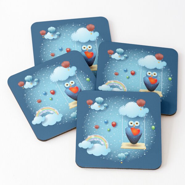 Item preview, Owl in love over a swing designed and sold by LuisaVenturoli.