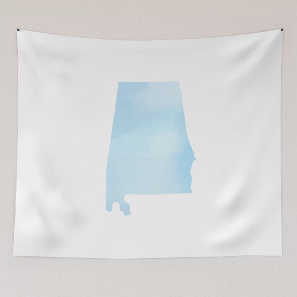 Item preview, Light Blue Watercolor State - Alabama  designed and sold by lyndseymakesstufflol.