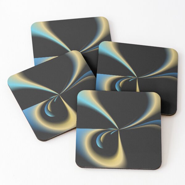 Item preview, Golden Turquoise Warp Whirly Abstract Gradient | Rotated Blurred Ombre distorted Background Design designed and sold by Bored Duck.