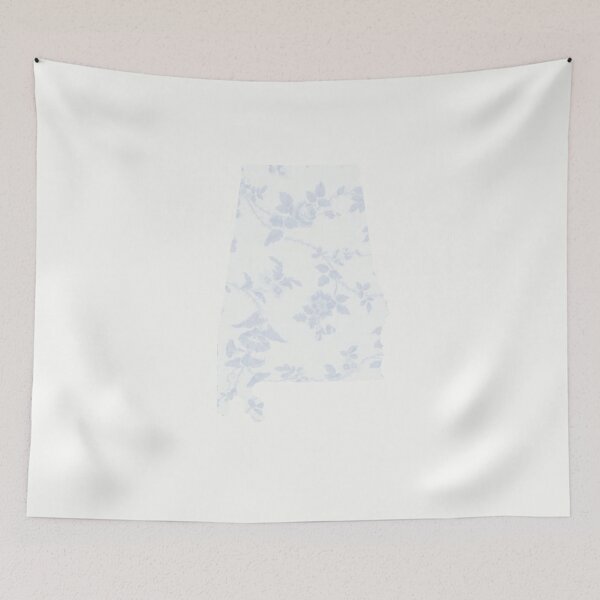 Item preview, Light Blue Floral State - Alabama designed and sold by lyndseymakesstufflol.