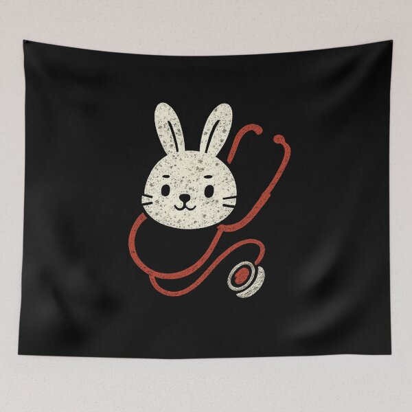Item preview, Easter Bunny Stethoscope Nurse Doctor Rabbit Scrub Top Women T-Shirt designed and sold by queenzoid.