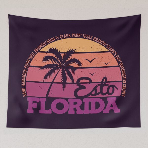 Item preview, Esto Florida Retro Sunset Local Pride Logo designed and sold by CRHPOD20.