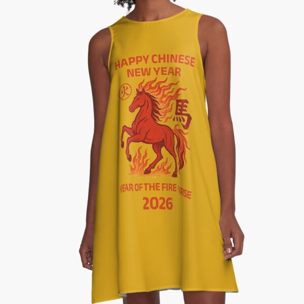 Vista previa del artículo con la obra «Feliz Año Nuevo Chino 2026 (rdprint)», diseñado y vendido por Flavaprints4u.