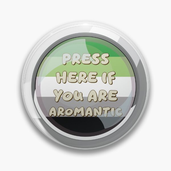Item preview, LGBTQIA+ - Aromantic Button designed and sold by CC-ArtOnline.