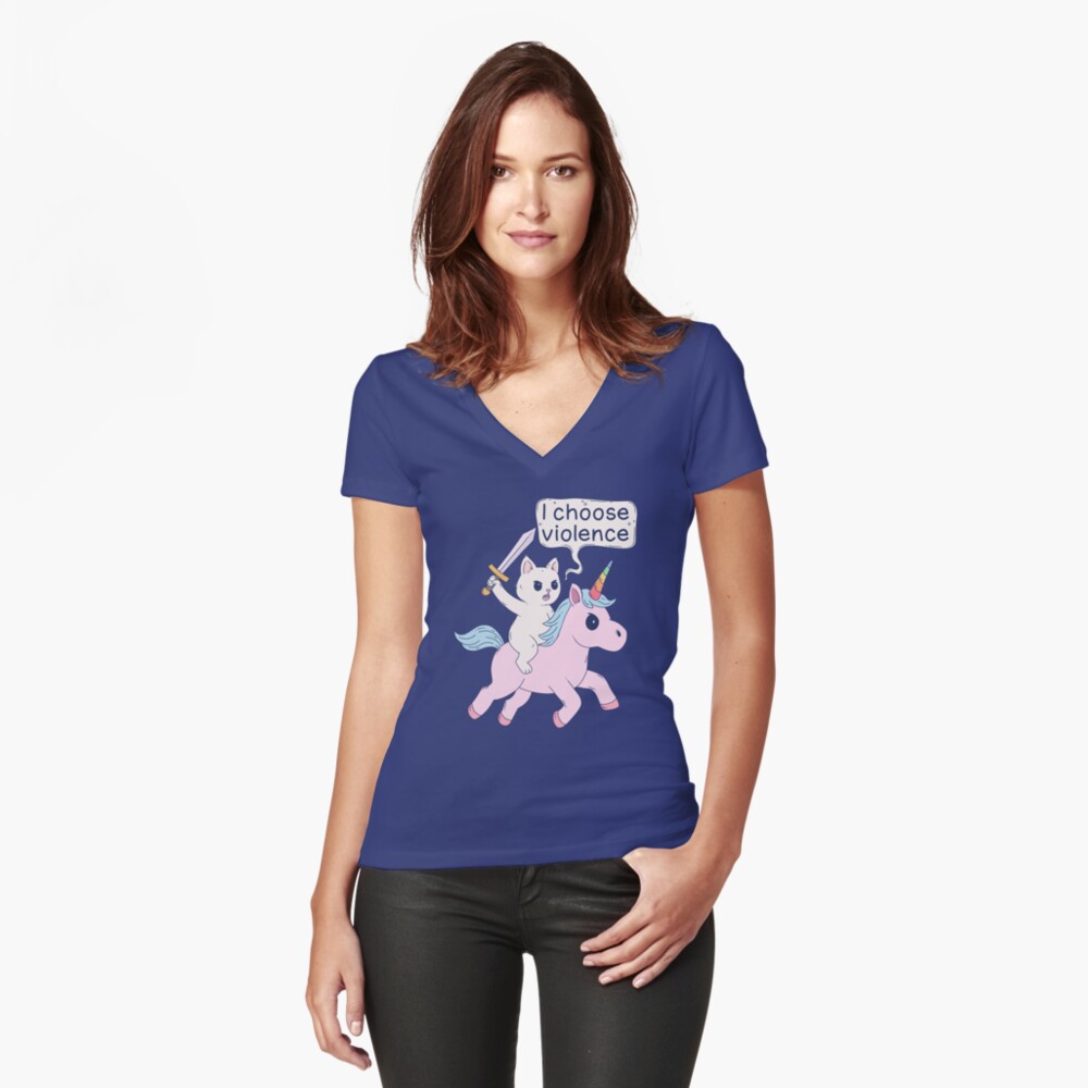 Artikel-Vorschau von Tailliertes T-Shirt mit V-Ausschnitt, designt und verkauft von jess1586.