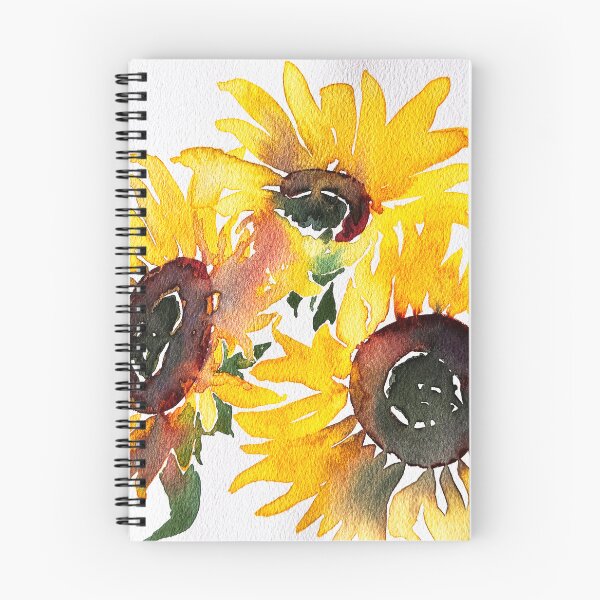 Item preview, Three Watercolour Sun Flowers designed and sold by MoArtsGifts.