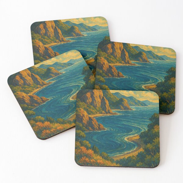 Item preview, Lake Whatipu – Rugged New Zealand Coastline designed and sold by Places On Earth.