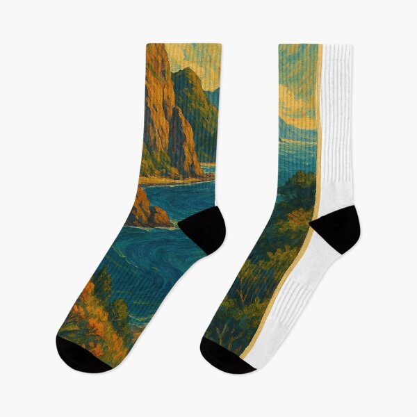 Item preview, Lake Whatipu – Rugged New Zealand Coastline designed and sold by Places On Earth.