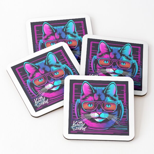 Item preview, Retro Cool Cats Rocking Vintage Shades in Style designed and sold by SharpDigiDesign.