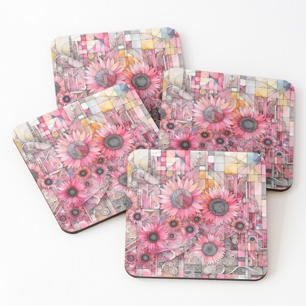 Item preview, Pink Sunflower Mosaic designed and sold by purplesensation.