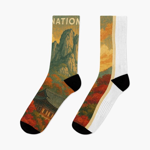 Item preview, Songnisan National Park – Autumn Forest and Peaks designed and sold by Places On Earth.