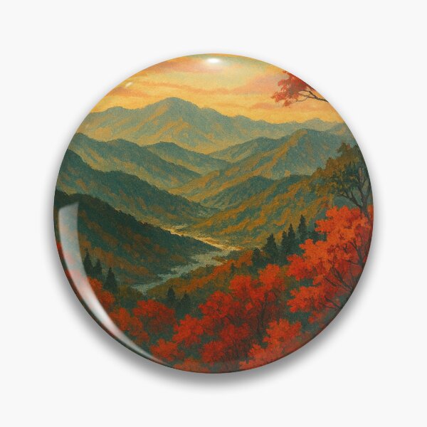 Item preview, Jirisan National Park – Autumn River Valley View designed and sold by Places On Earth.