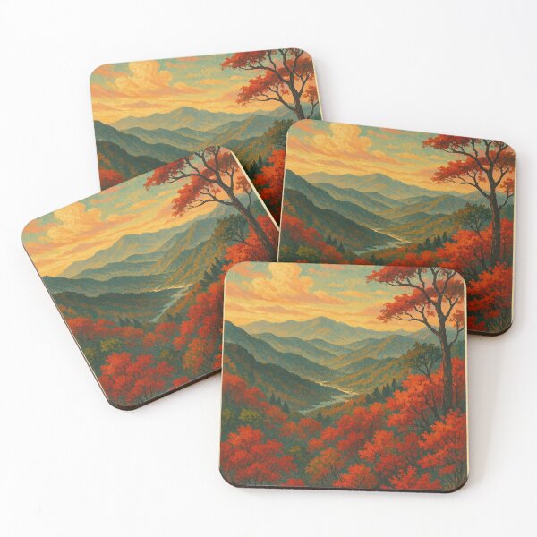 Item preview, Jirisan National Park – Autumn River Valley View designed and sold by Places On Earth.