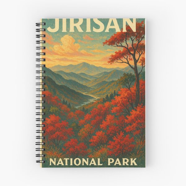 Item preview, Jirisan National Park – Autumn River Valley View designed and sold by Places On Earth.