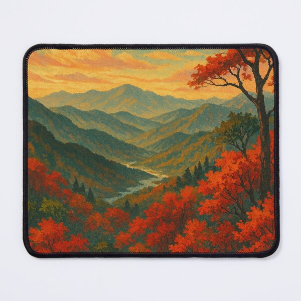Item preview, Jirisan National Park – Autumn River Valley View designed and sold by Places On Earth.