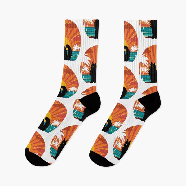 Item preview, Retro Tropical Sunset Ragdoll Cat Silhouette – Vintage Feline Beach Vibes designed and sold by Fredster1966.