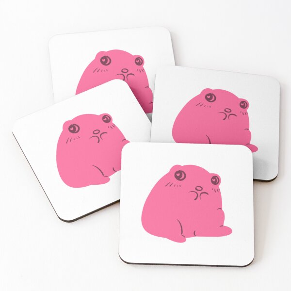 Item preview, shy pink frog designed and sold by Cute Sake.