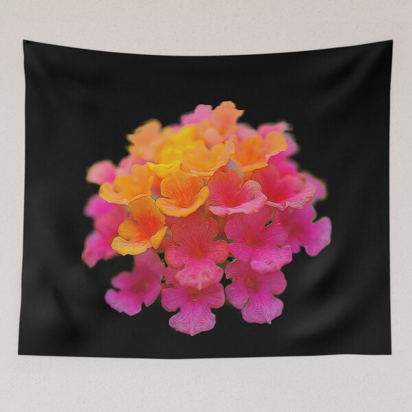 Item preview, Tiny Pink and Orange Flowers designed and sold by bloomingvine.