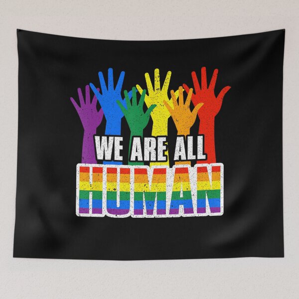 Item preview, Gay Pride We Are All Human LGBT Awareness Rainbow Gift designed and sold by Filek-mable.