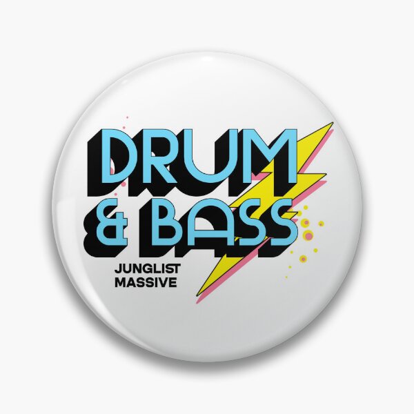 Item preview, DRUM AND BASS  - Lightning DNB (black/blue)  designed and sold by Discothreadz.