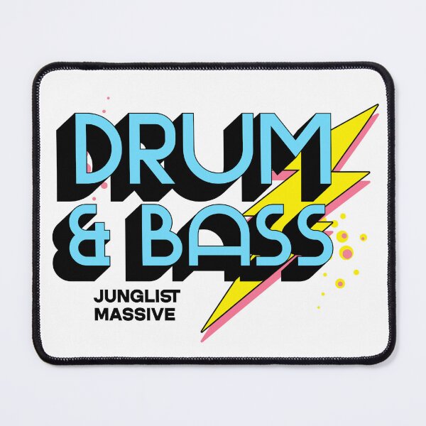 Item preview, DRUM AND BASS  - Lightning DNB (black/blue)  designed and sold by Discothreadz.