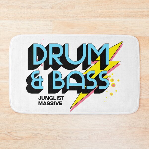 Item preview, DRUM AND BASS  - Lightning DNB (black/blue)  designed and sold by Discothreadz.
