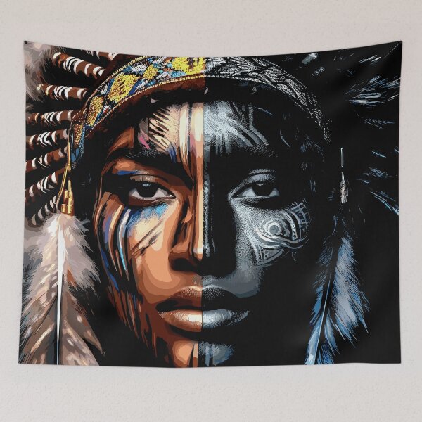 Item preview, Beautiful Native American Woman inspired art  designed and sold by Artbyminga.