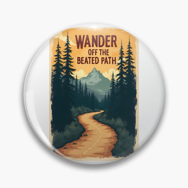 Item preview, Wander Off the Beaten Path - Retro Wilderness Travel Design designed and sold by Thread-Verse.