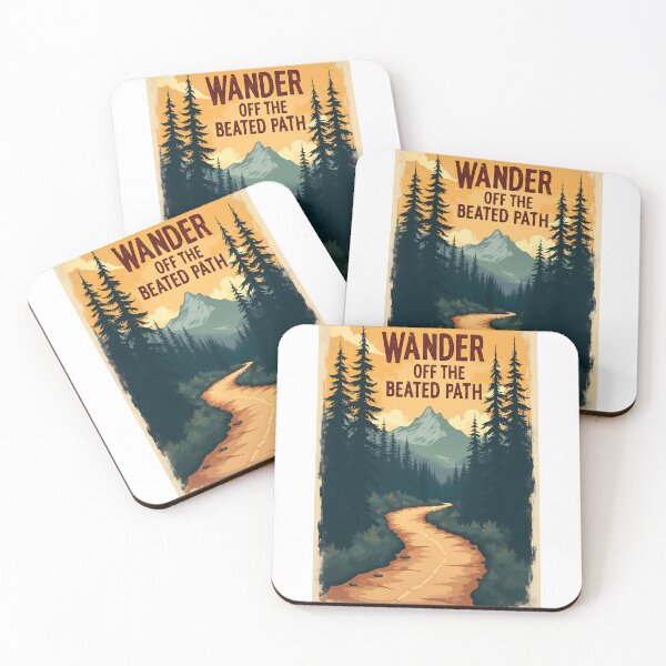 Item preview, Wander Off the Beaten Path - Retro Wilderness Travel Design designed and sold by Thread-Verse.