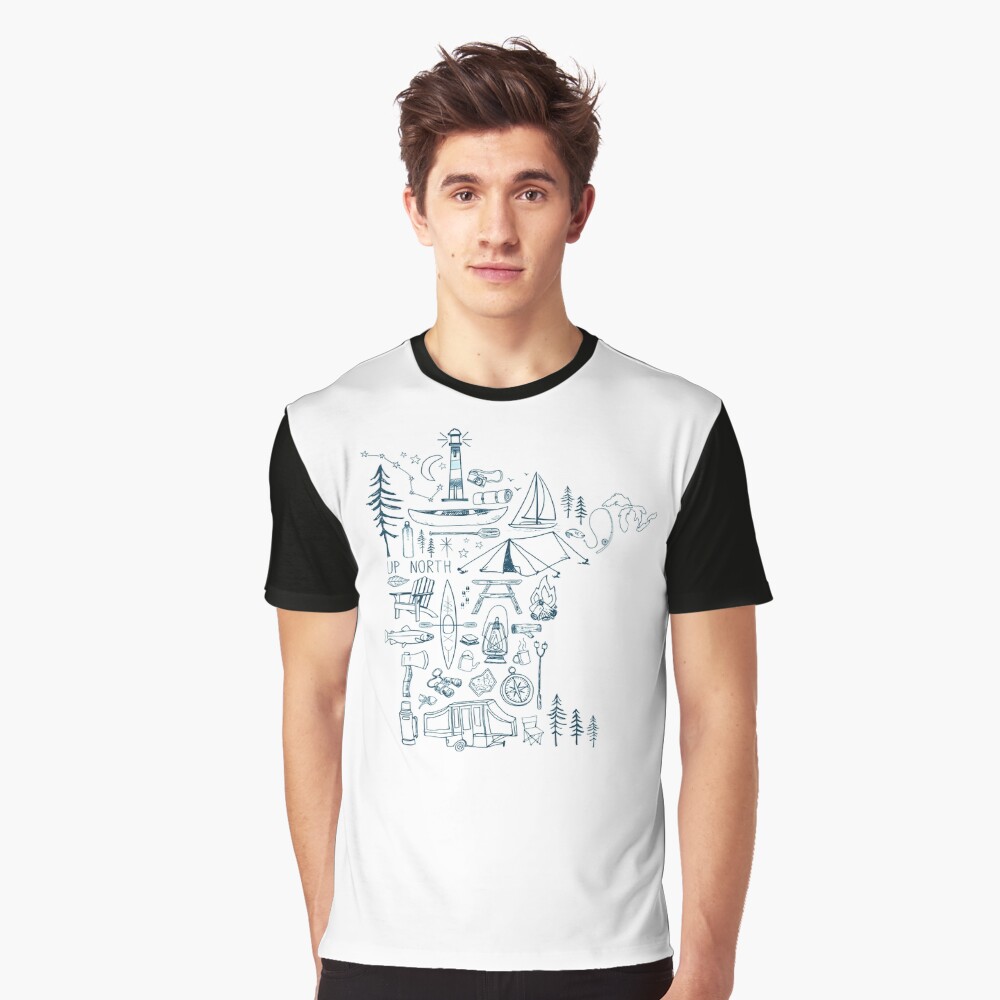 Vista previa del artículo con la obra «Camiseta gráfica», diseñado y vendido por GreatLakesLocal.