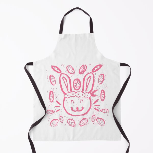 Item preview, Block Print Bunny in Pink designed and sold by InkyOdyssey.