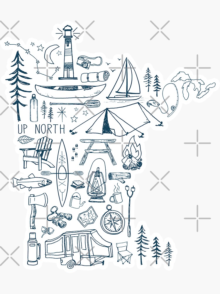 Imagen 3 de 3, Pegatina con la obra Colección de Minnesota Outdoor, diseñada y vendida por GreatLakesLocal.