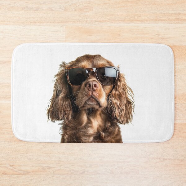Item preview, Funny cool Sussex Spaniel Dog wearing sunglasses designed and sold by LazyOwlStore.