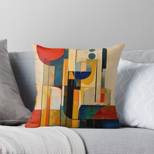 Item preview, Mid-Century Modern Abstract – Vintage Earth Tone Geometric Painting – Retro Modernist Art designed and sold by CattlettArt.