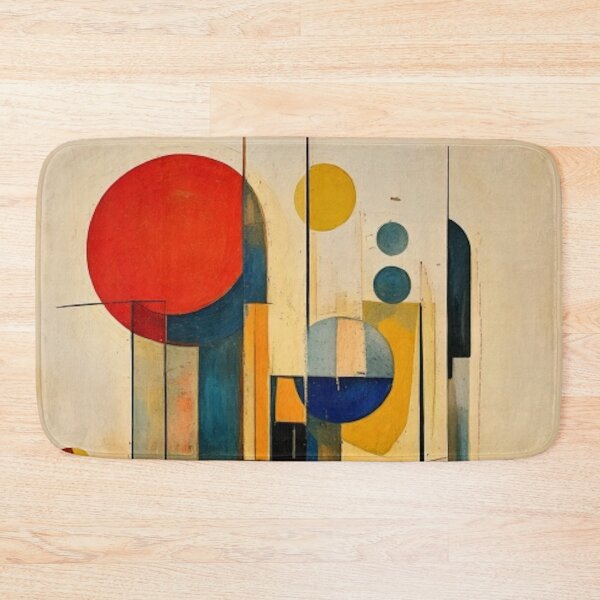 Item preview, Mid-Century Modern Abstract – Vintage Earth Tone Geometric Painting – Retro Modernist Art designed and sold by CattlettArt.