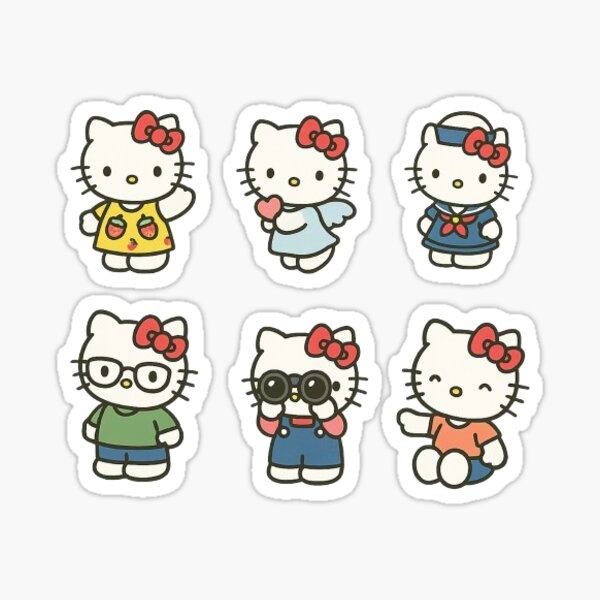 Item preview, Cute Hello Kitty Transparent Sticker – Kawaii Sanrio Aesthetic Decal for Laptops, Journals & Water Bottles designed and sold by kiechan.